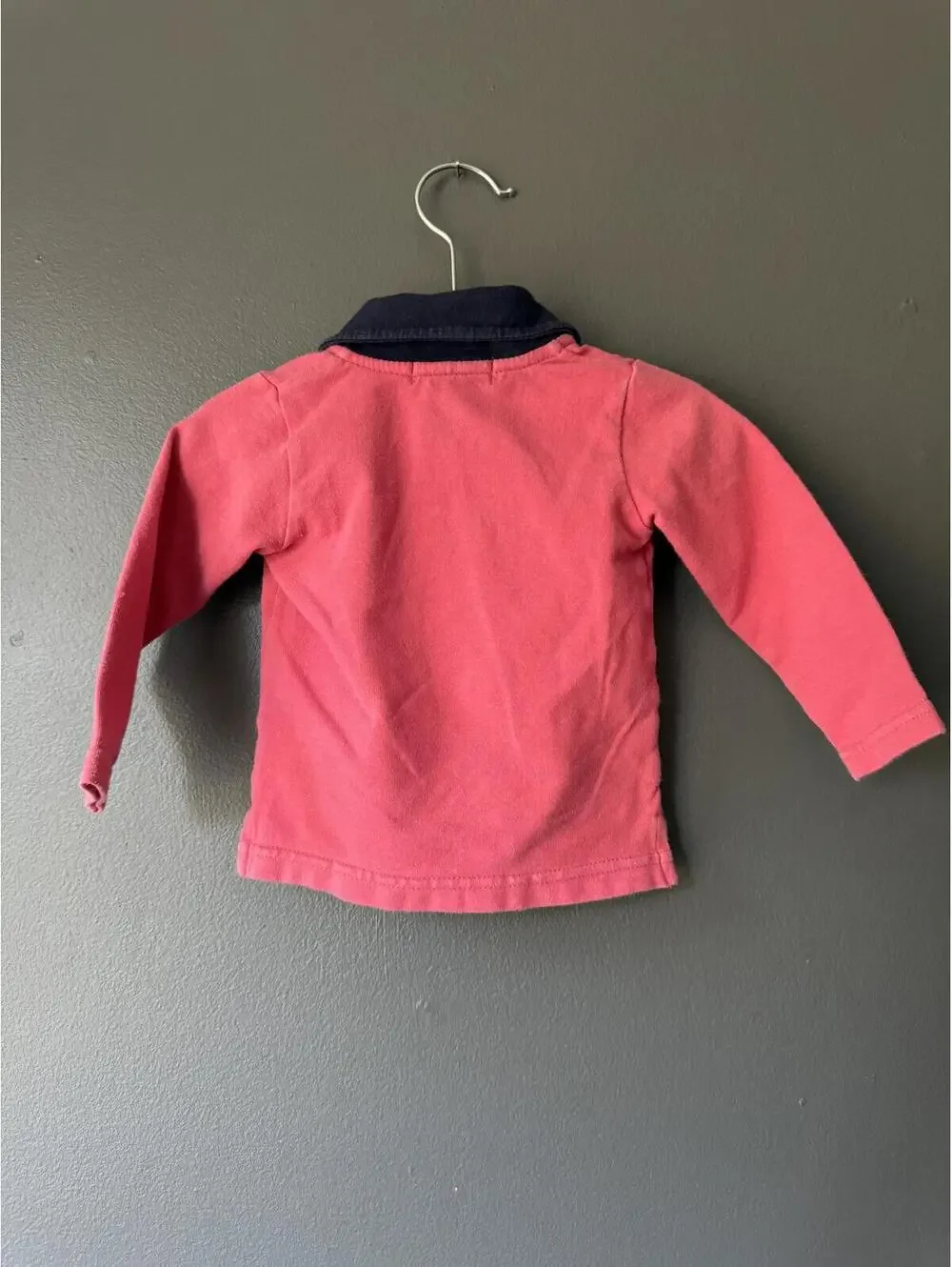 Ralph Lauren Baby Pink Long Sleeve Polo Shirt Size 3-6 Months